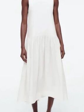 COS White Sleeveless Midi Dress
